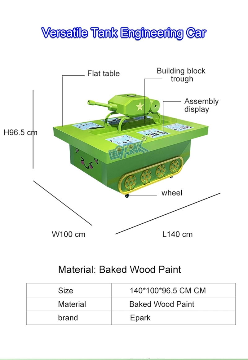 Versatile Tank Engineering Car Children&prime;s Craft Table Safety Equipment Sandbox Toy Sandbox