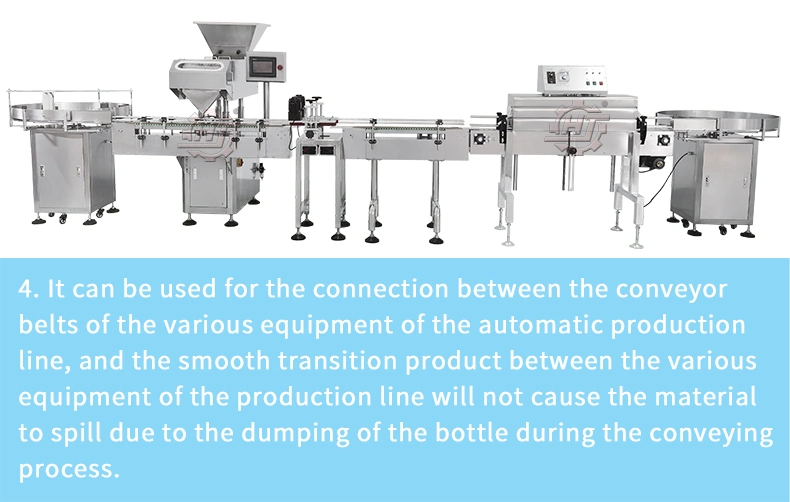 Small Moving Transfer Conveyor Bottle Holder Bottles Clamping Conveyor for Bottom Printing Side Stick Label