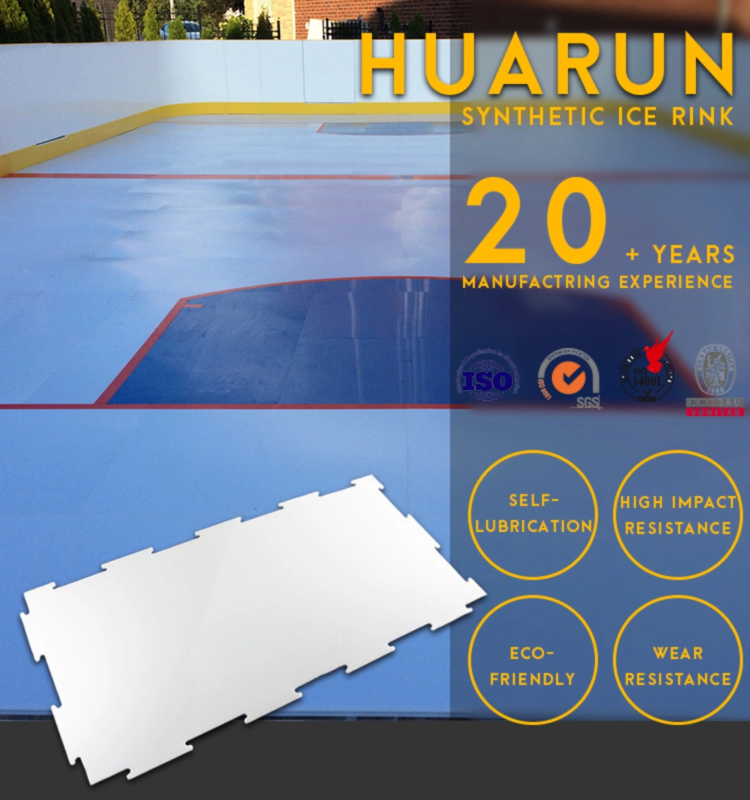 Power Saving Plastic Outdoor Synthetic Artificial Ice Skating Hockey Tiles Rink