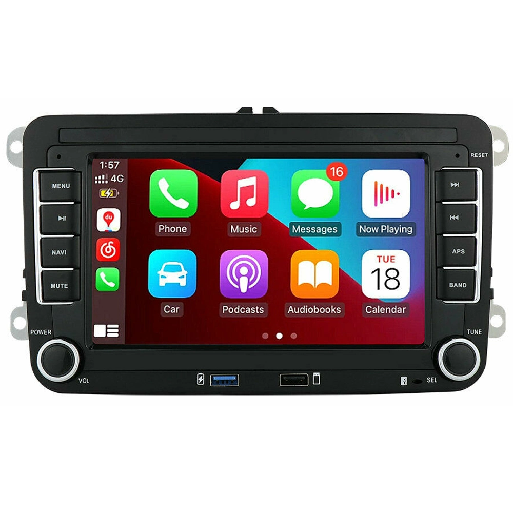 7 Inch Android 10 Radio Car Stereo Carplay Bt GPS for VW Volkswagen Jetta Passat Camera