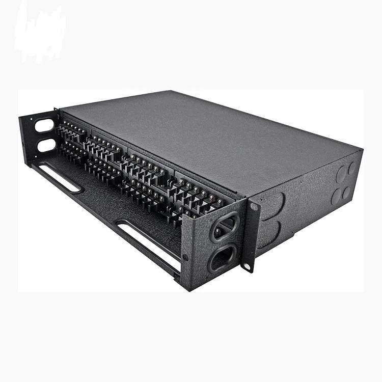 19 Inch Rack and Cassettes Type Fixed 2u Fiber Optic 96 Cores MPO MTP Patch Panel