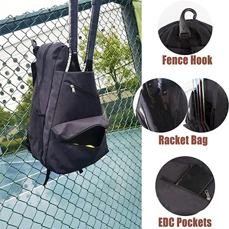 Outdoor Lightweight Sport Badminton Backpack Tennis Bag with Shoe Compartment