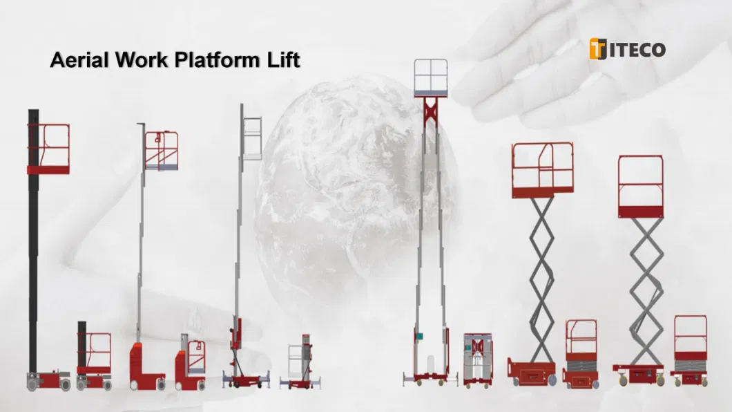 Working Platforms Scissor, Push-Around, Straight-Stick Boom, and Articulating Boom Lift Scissor Lift Vertical Mast Lift