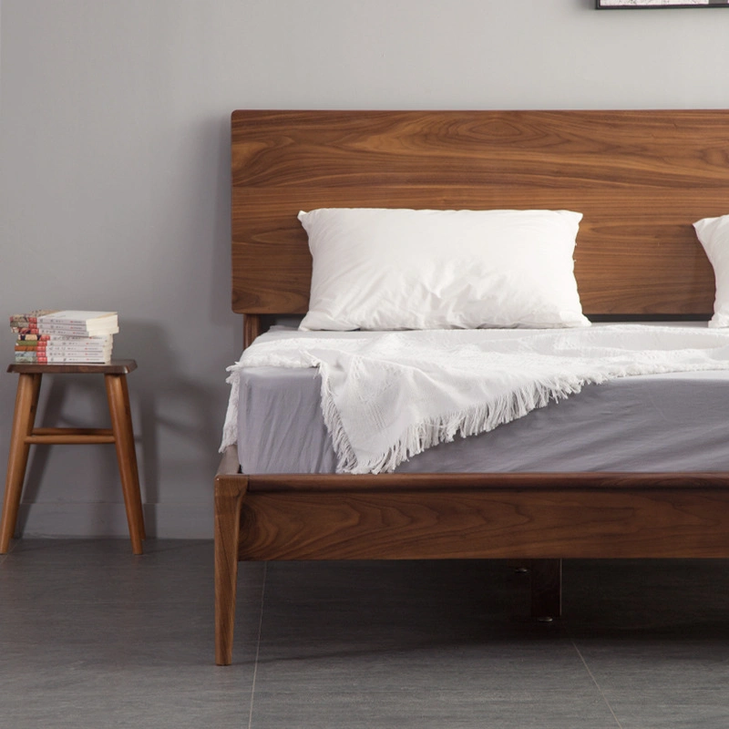 North American Black Walnut Modern Minimalist Solid Wood Bed