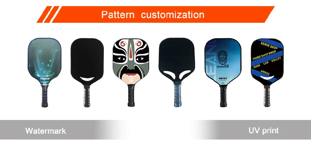PP Honeycomb Core Board Frosted Texture Fiberglass Usapa Pickleball Rackets Two Rackets with Four Balls Custom Pattern