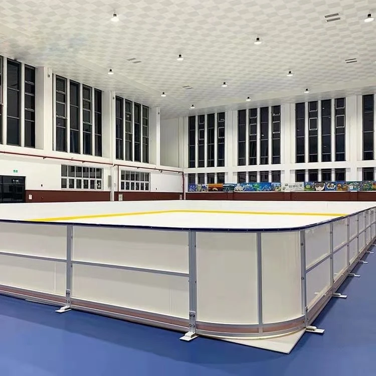 UHMWPE Artificial Ice Rink Hockey Tiles Synthetic Ice Skating