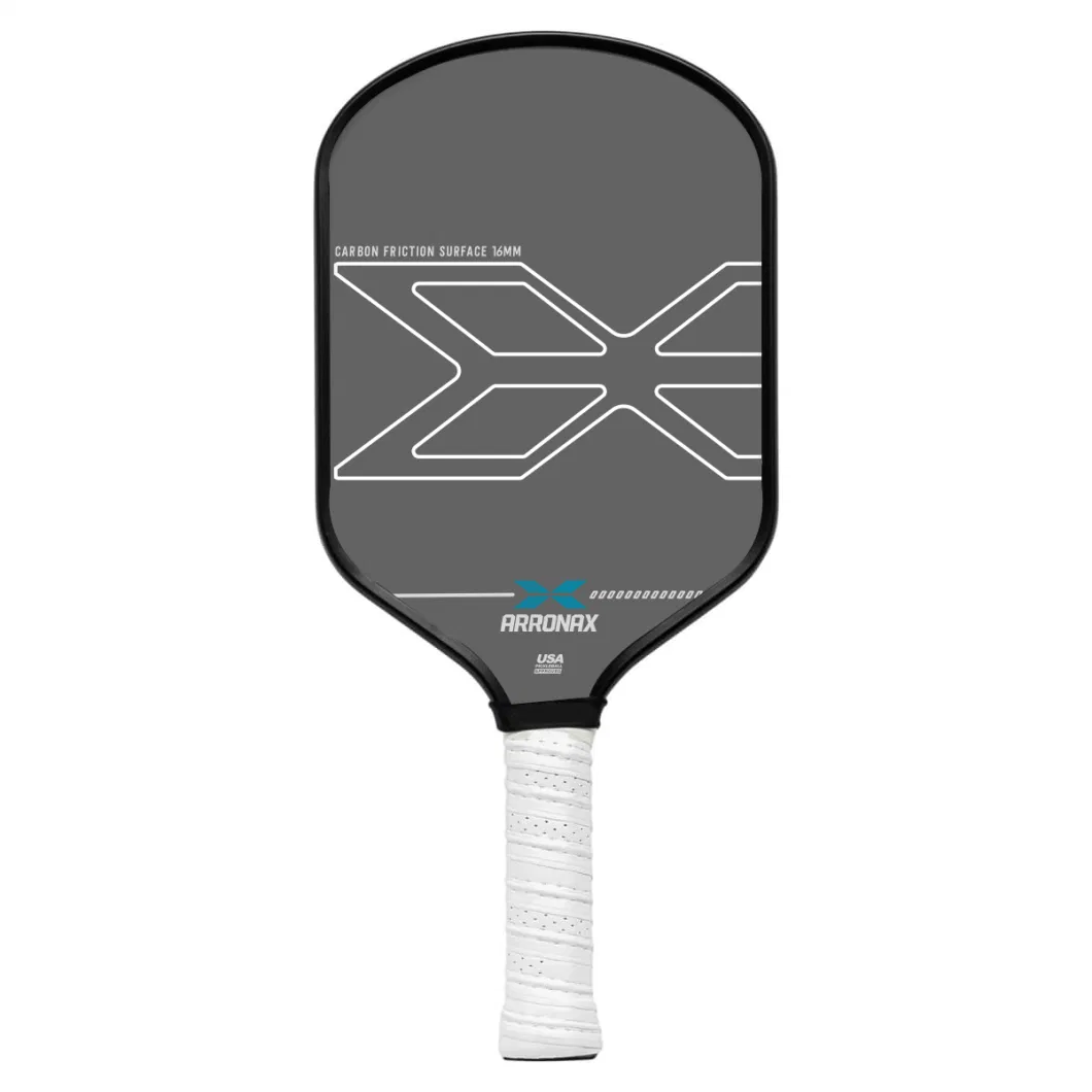 3K/12K/18K Carbon Fiber 16 mm Thickness Rough Skin Air Dynamic Throat Pickleball Paddle Usapa