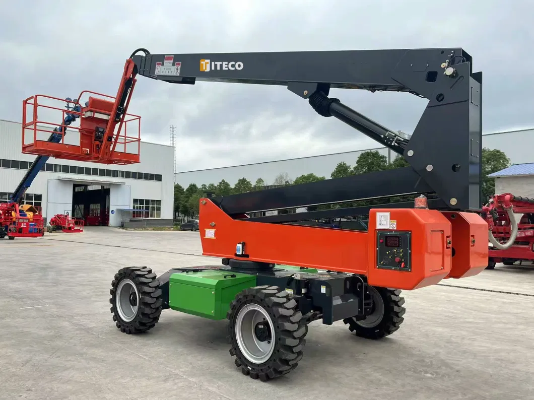 Self-Propelled Hybrid-Powered Electric-Operated Diesel Engined Stick or Straight Boom Lift Genie Manlift Jlg Cherry Picker Telescopic Boom Lift