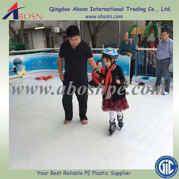 Self Lubrication and Wear Resistance Plastic Roller Skating Synthetic Ice Floor Tiles