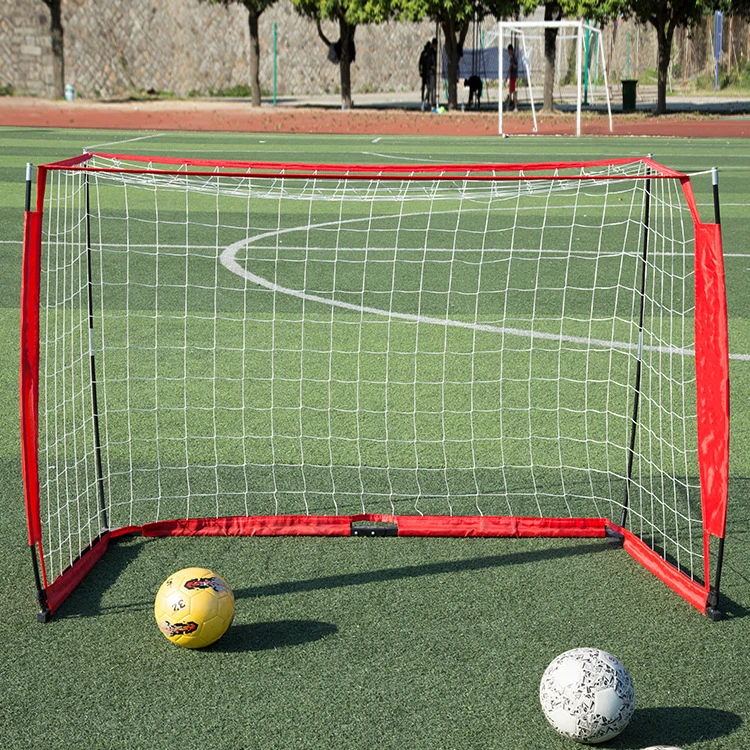 Tetoron Knotless Rebound Football Net Folding Indoor Mini 6*4*2 Feet Portable Training Football Goal Frame Customizable Net Pocket Ball Frame