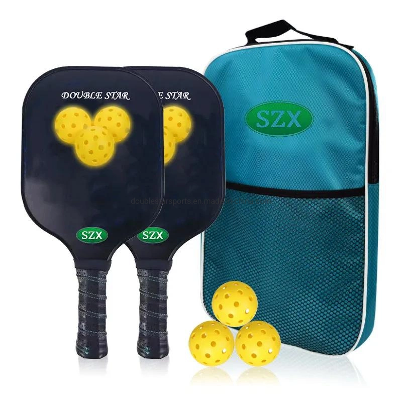 Customized Pickleball Paddle Racket 4 Balls Carbon Fiber Pickle Pad