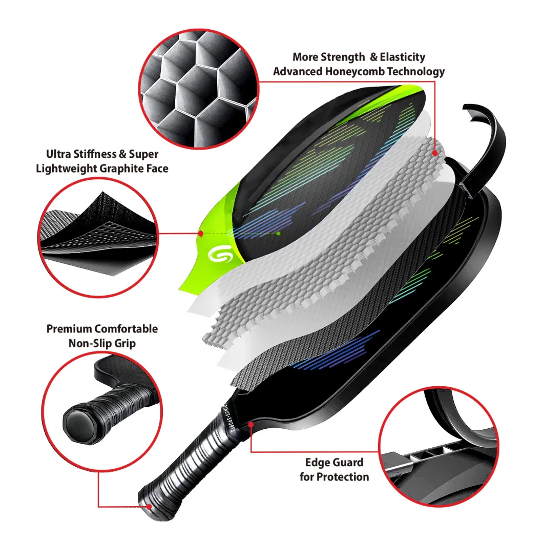 Wholesale Custom Usapa Approved Outdoor Fiberglass Pickleball Paddle Set