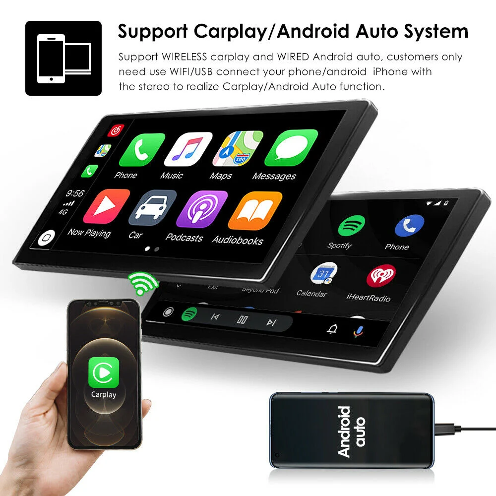 7 Inch Android 10 Radio Car Stereo Carplay Bt GPS for VW Volkswagen Jetta Passat Camera