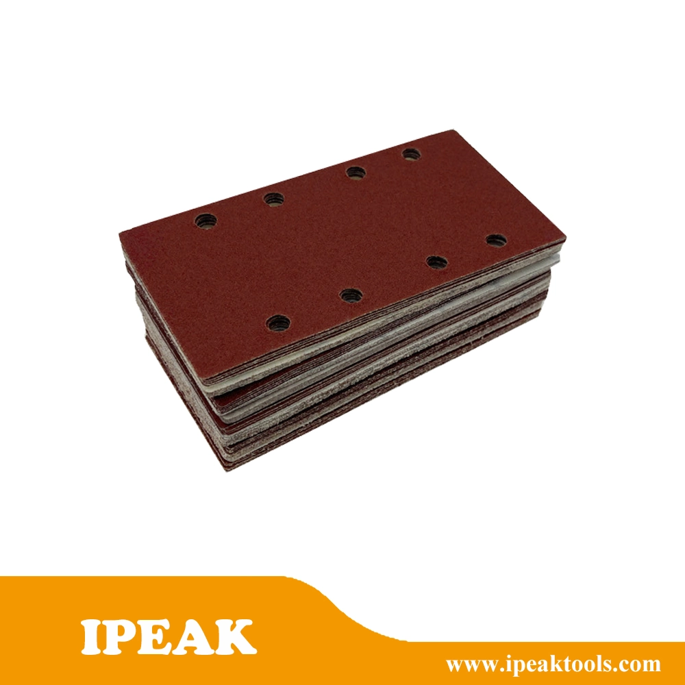 Durable Factory Made Cheap DIY 5 Inch Red Aluminum Oxide Cloth Sanding Discs Buffing Sheet Sandpaper