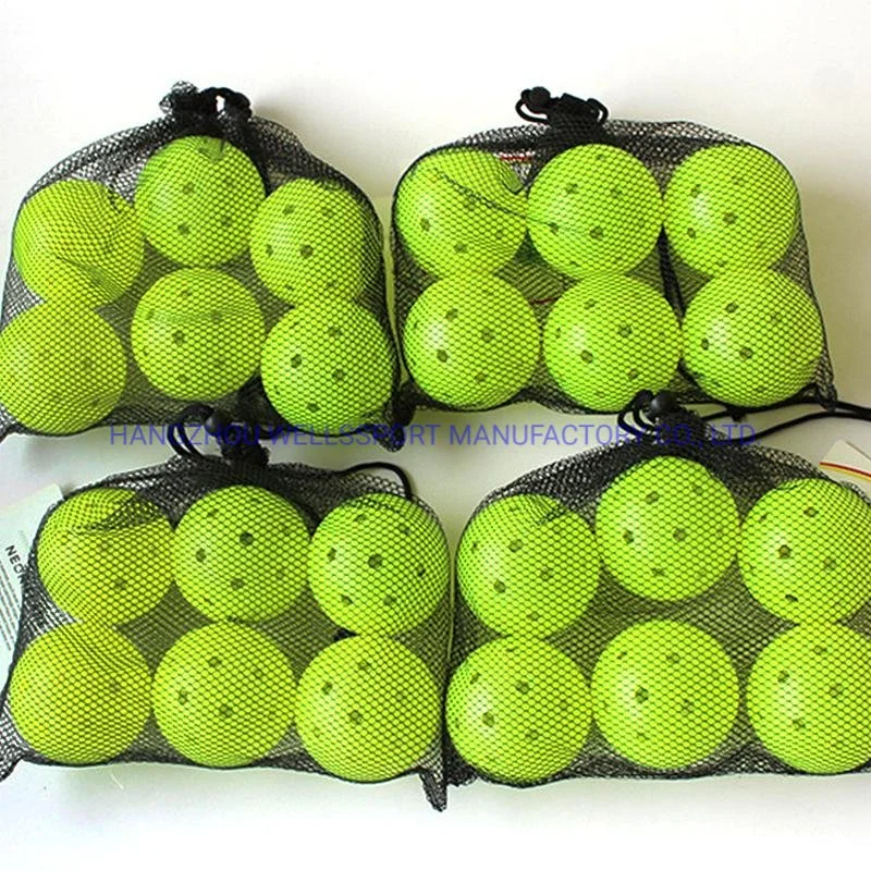 Wholesale Cheap PP Material Yellow Orange 40 Holes Outdoor Pickleball