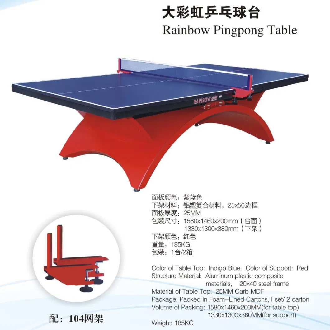 High Quality Professional Tennis Table Equipment Pingpong Table