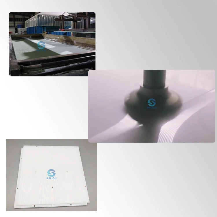 Low Coefficient Friction Smooth Surface Thermoforming Synthetic White Ice Tiles