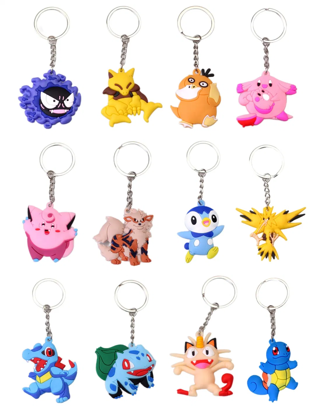 Islam Zinc Alloy Fidget 3D Plastic Japan Anime Game PVC Metal Promotional Gift Popular Fashion Logo Design Pokemon Car Decoration Accessories Keychain