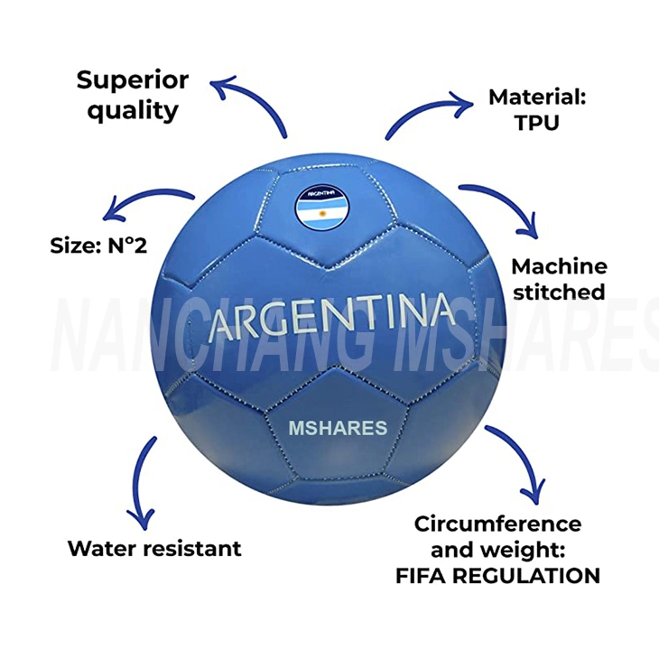 OEM Machine Stitching World Cup Shiny TPU Leather No. 2 Footballs