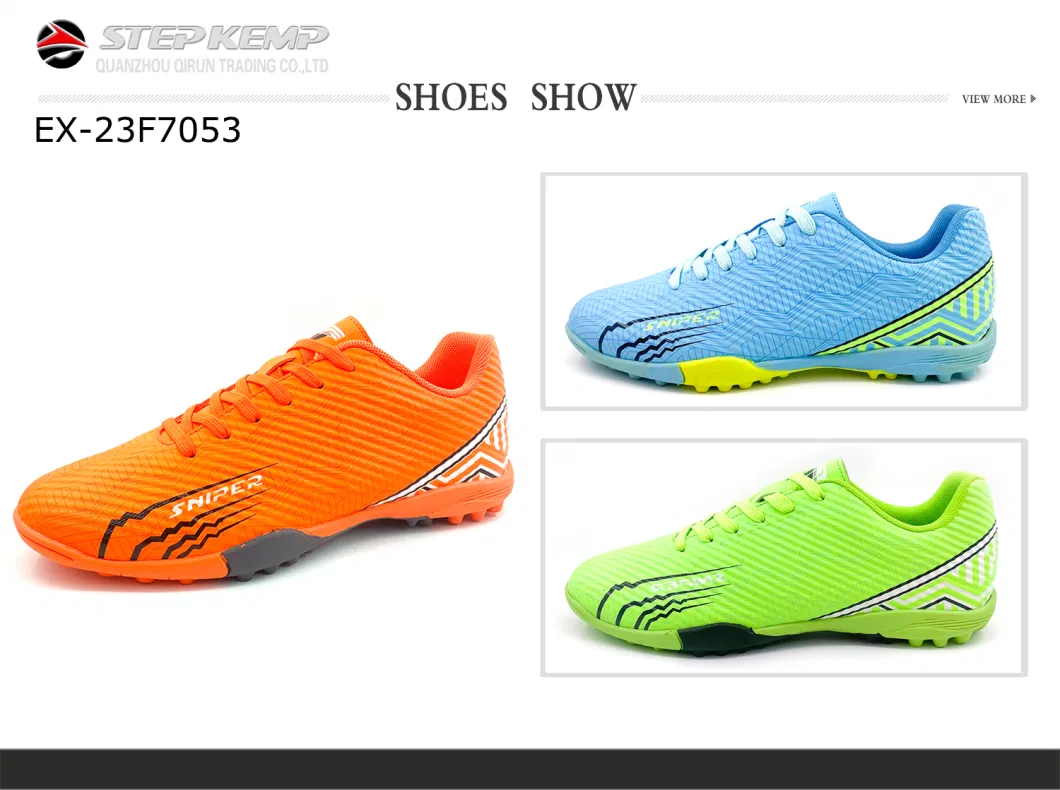 Men Women Soccer Shoes Low-Tops Lace-up Non-Slip Indoor Football Futsal TF Turf Footwear Ex-23f7053