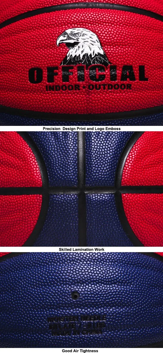 Non-Slip Size 5 6 7 Compostie PU Leather Basketball