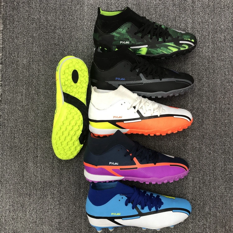 Soccer Shoes Men Football Boots Shoes Futsal Soccer Cleats Teenager Ankle High Tops Men&prime;s Indoor Soccer Training Sneakers