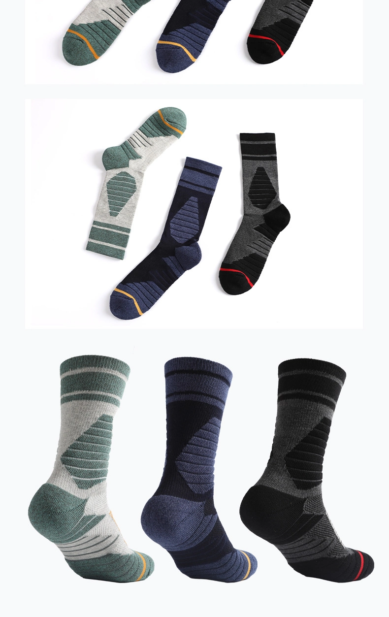 Factory Wholesale Customized Logo Men Sports Basketball Socks Sweat-Absorbing Cotton Socks