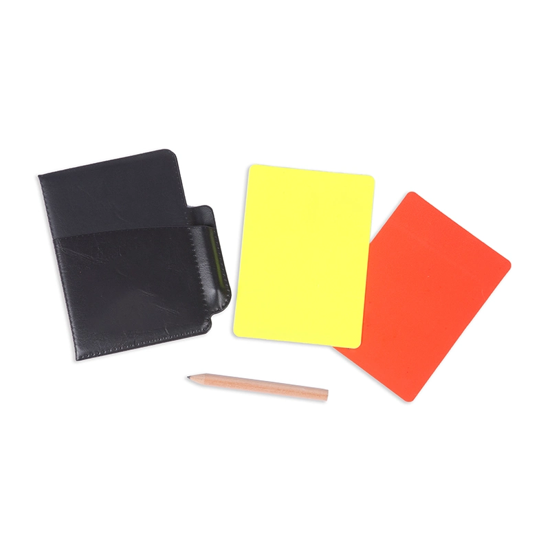 Referee Cards Red Yellow Soccer Referee Card PU Leather Made Soccer Referee Notebook Set