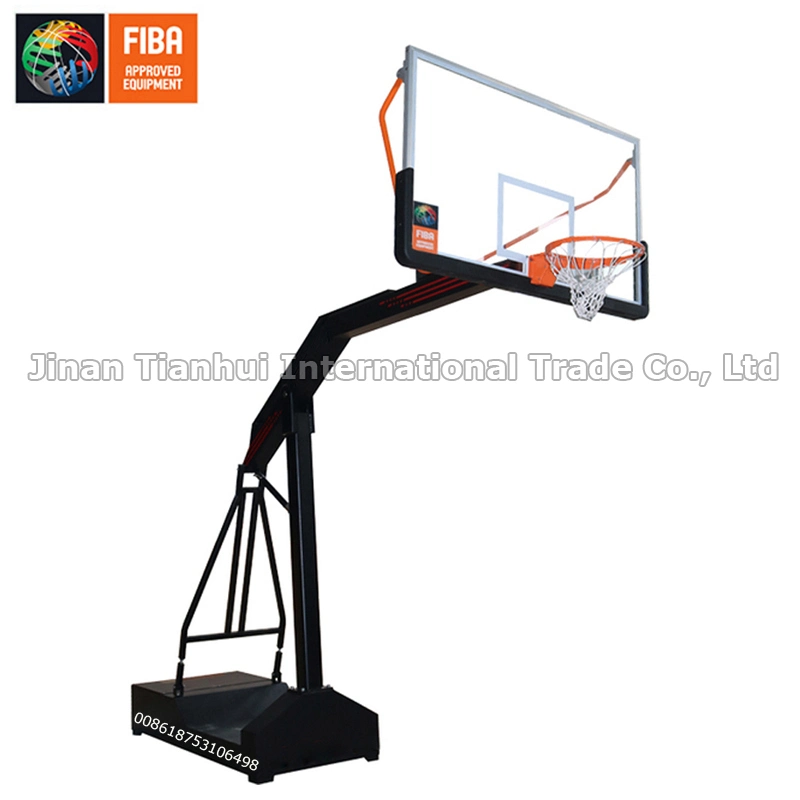 Fiba Standard Professional Competition Electric Folding Basketball Stand