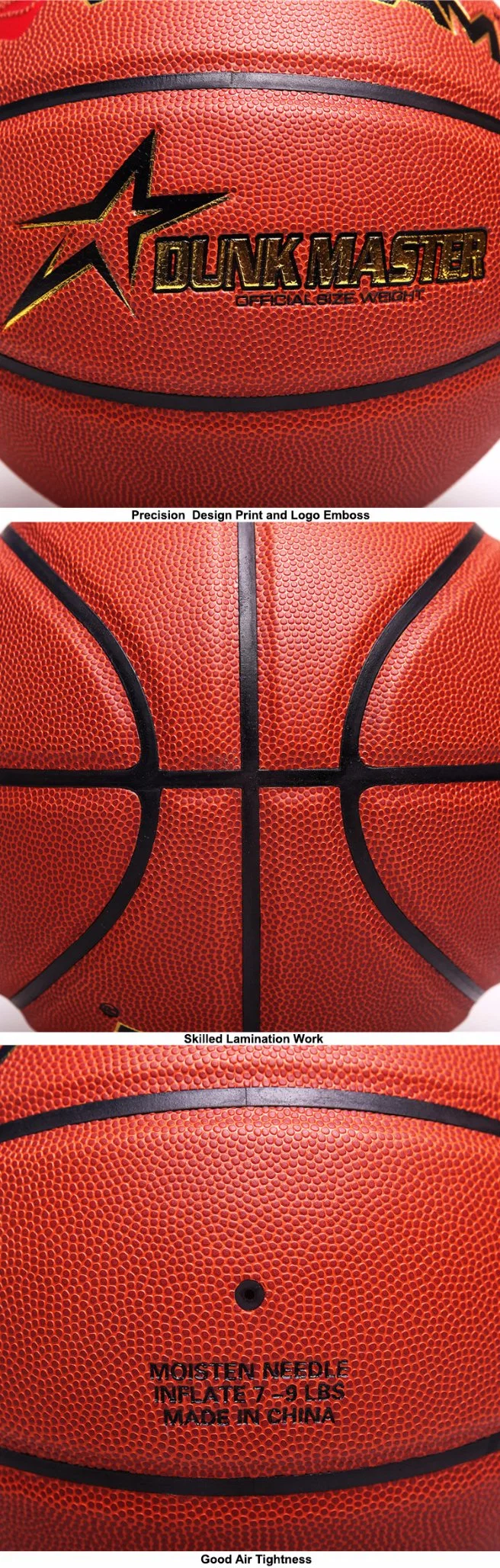 Custom Genuine PU Leather Basketball Ball in Bulk