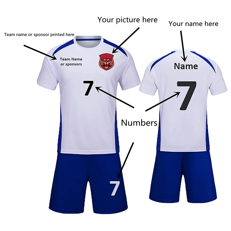 Dye Sublimation Custom Thai Quality Soccer Jersey Polyester Team Training Kids Soccer Uniform