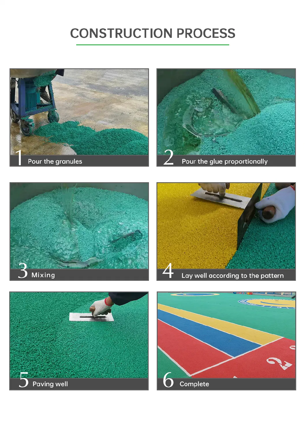 Cheap Price Various Color SBR Rubber Crumb EPDM Rubber Granule for Football Soccer Basketball Playground Field/Running Track/Kindergarten