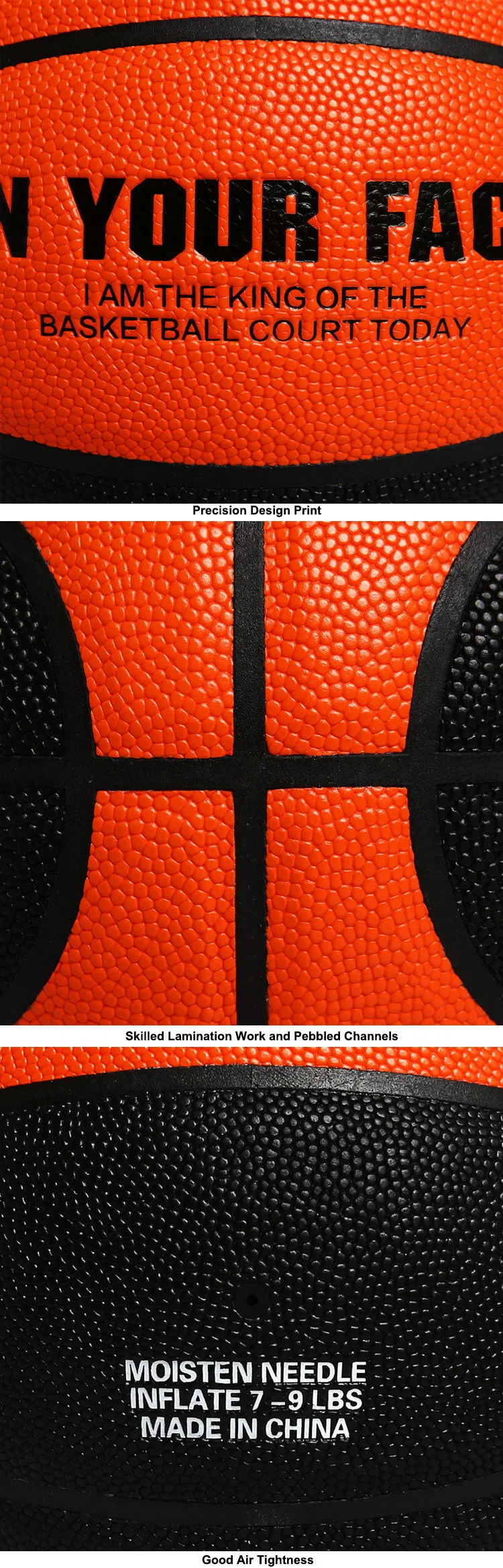 China Size 7 6 5 Indoor Training PU Basketball Ball