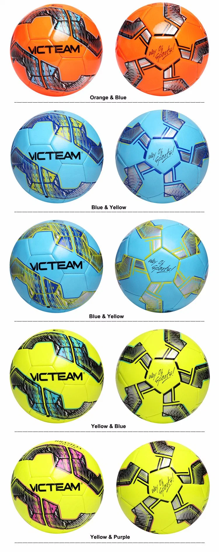 Official Size 5 4 3 Custom Print Drill Soccer Ball