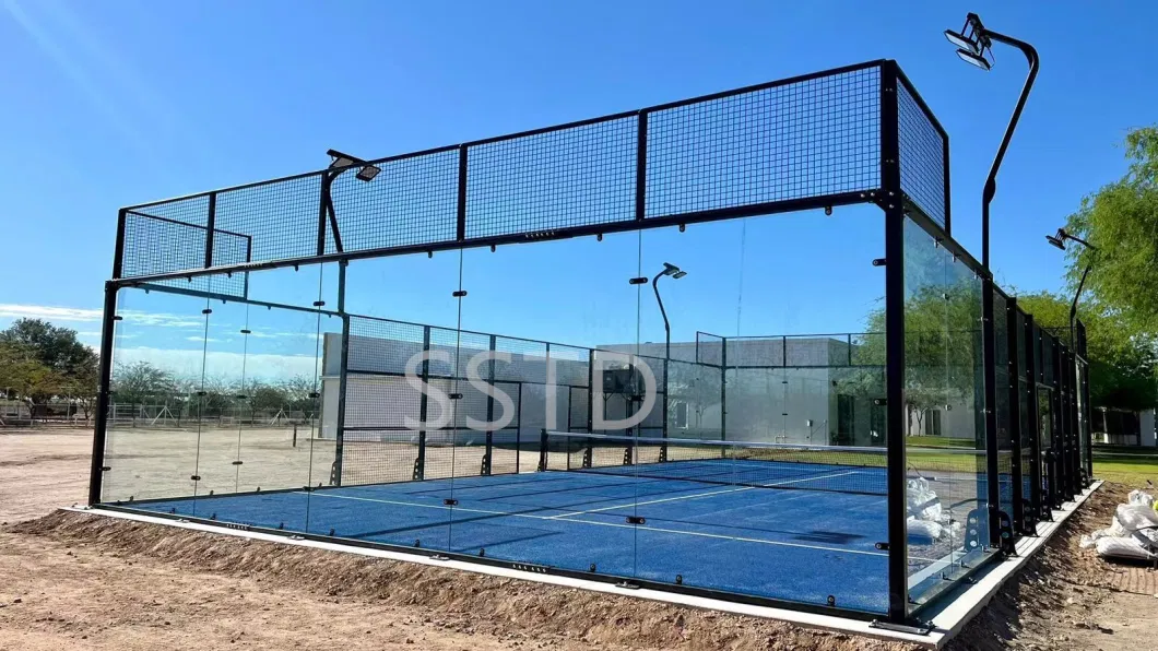 Padel Tennis Court Flooring/Basketball Court Flooring Manufacturers Soccer Fence China Galvanized Steel Mesh Plate Tennis Courts