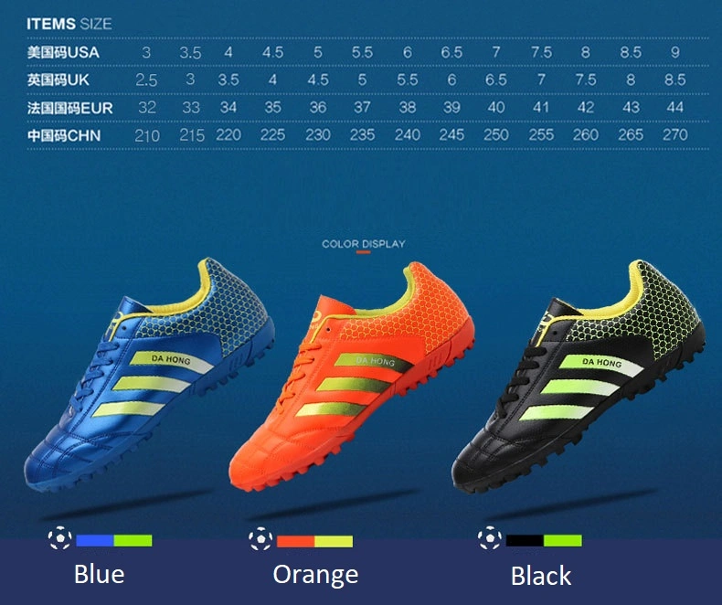 Classic Football Shoes Kids Turf Training High Ankle Sports Soccer Laces Rubber Sole Futsal Boots