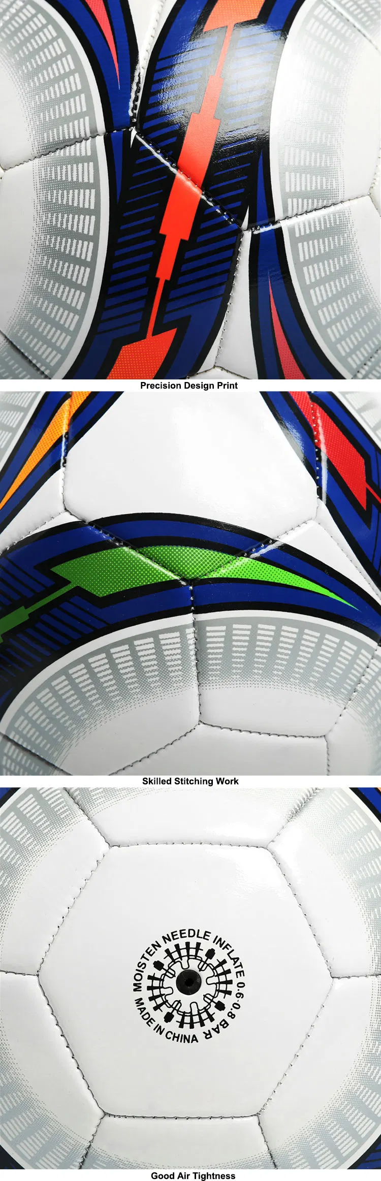 Standard Size 5 TPU Material Leather Football Ball