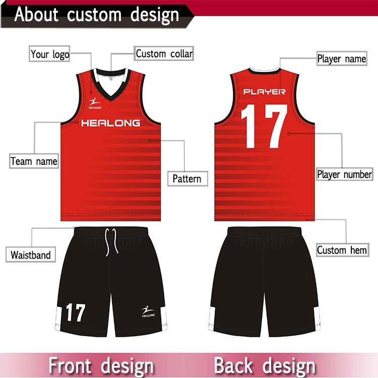 Youth Basketball Uniform Men&prime;s Custom Breathable Mesh Retro Basketball Jersey