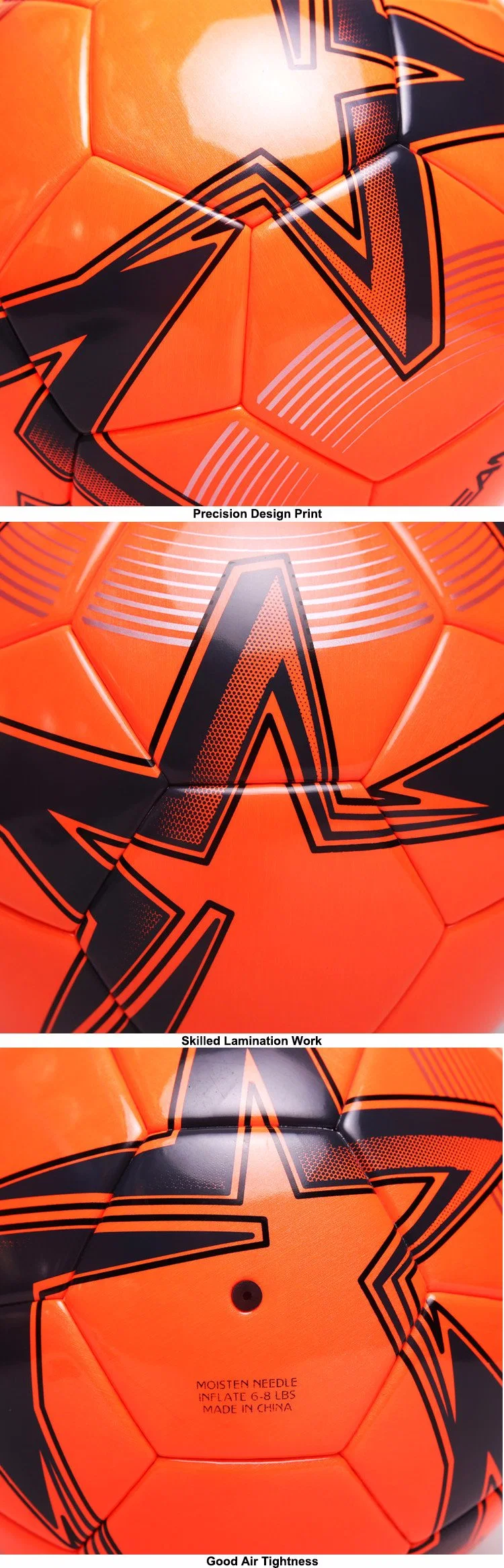 High Level Vivid Slick Genuine Leather Soccer Ball