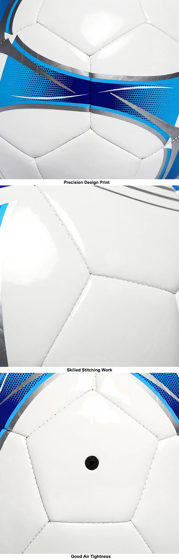 Custom Logo 4.5mm TPU Machine Sewed Soccer Ball