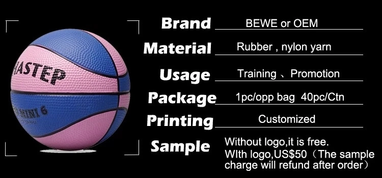 Cheap Eco-Friendly Color Custom Rubber Basketball