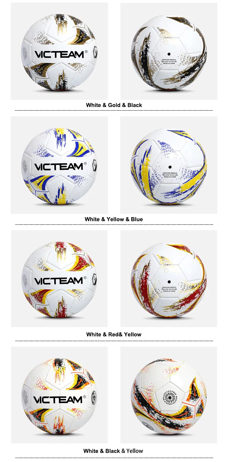 Bespoke Logo Size 3 4 5 PVC Football Soccer Ball