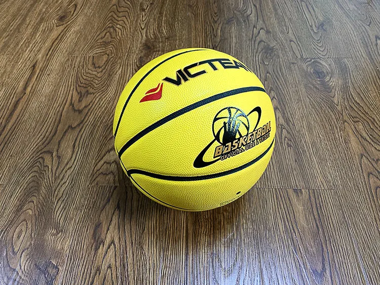 Custom Logo Yellow PU Basketball Ball for Training