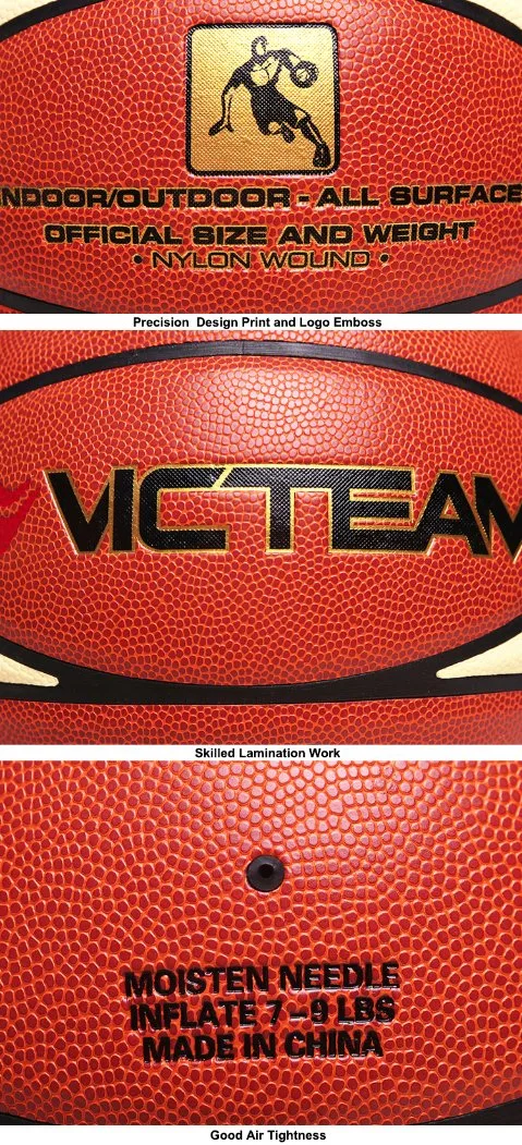 Microfiber PU Genuine Leather 29.5 Inch Basketball