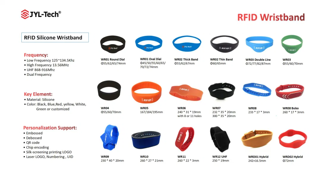 2023 Factory Custom Fashion Silicone Wristband Basketball Rubber RFID