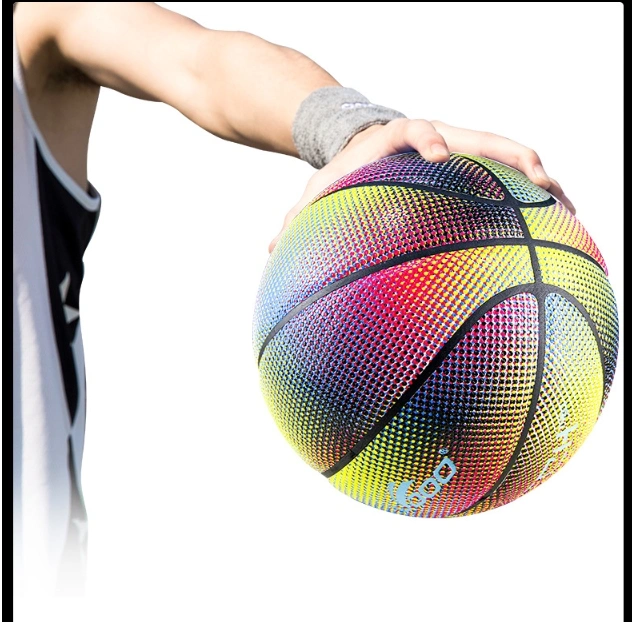 Rainbow Basketball Color No. 7 Limited Edition PU Anti-Slip Wear-Resistant Student Youth Competition Training