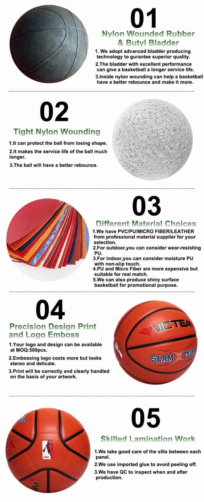 Superb Branded Long-Lasting No. 5 Basketball Ball