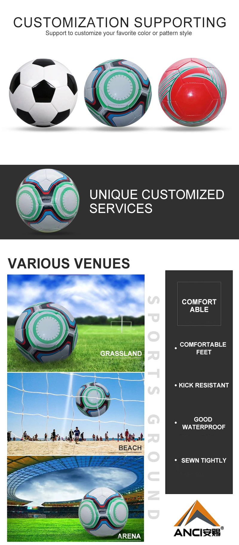Sporting Products Manufacturer Inflated Water Ball Size Five 1.6mm PVC Soccer