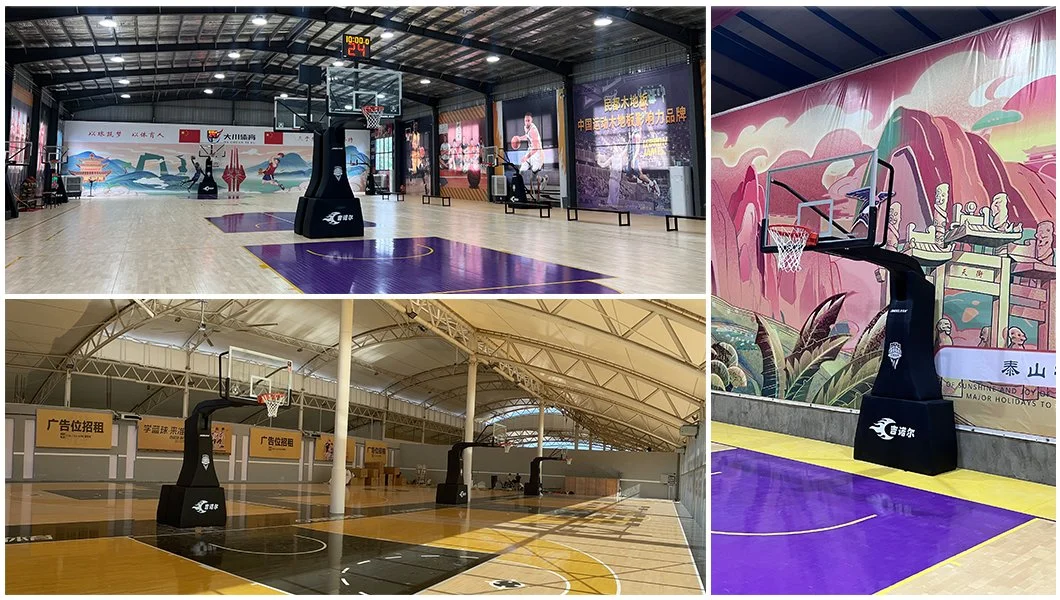 Jinoel High-End Underground Basketball Stand Hoop for Outdoor Basketball Court and Indoor Basketball Court