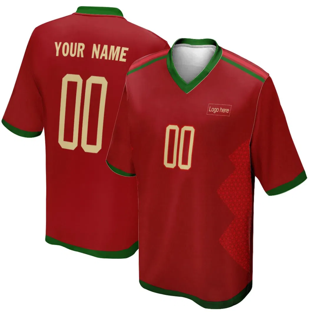 2022 World Cup Portugal Football Jersey Quick Dry Custom Soccer Jersey